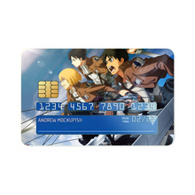 Load image into Gallery viewer, Eren,Mikasa,Armin and Levi Credit Card Skins (4-in-1 Pack)