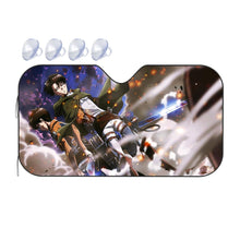 Load image into Gallery viewer, Eren Yeager and Levi Ackerman Car Sunshade