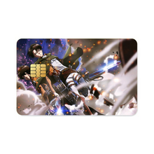 Load image into Gallery viewer, Eren Yeager and Levi Ackerman Credit Card Skins (4-in-1 Pack)