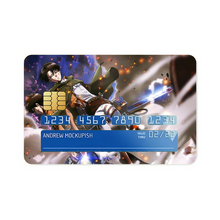 Load image into Gallery viewer, Eren Yeager and Levi Ackerman Credit Card Skins (4-in-1 Pack)