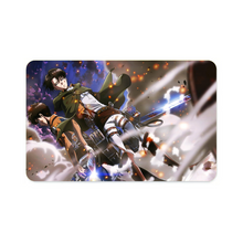 Load image into Gallery viewer, Eren Yeager and Levi Ackerman Credit Card Skins (4-in-1 Pack)