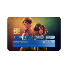 Load image into Gallery viewer, Eren Yeager and Mikasa Ackerman Credit Card Skins (4-in-1 Pack)