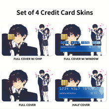 Load image into Gallery viewer, Eru Chitanda And Hōtarō Oreki Credit Card Skins (4-in-1 Pack)