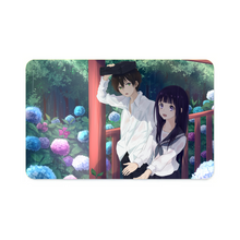 Load image into Gallery viewer, Eru Chitanda And Hōtarō Oreki in the rain Credit Card Skins (4-in-1 Pack)