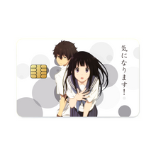 Load image into Gallery viewer, Eru Chitanda And Hōtarō Oreki Together Credit Card Skins (4-in-1 Pack)