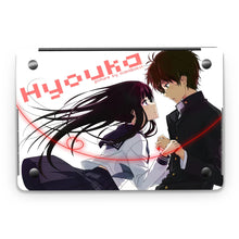 Load image into Gallery viewer, Eru Chitanda  And Hōtarō Orekiholding hands together  Macbook Skin