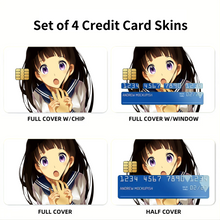 Load image into Gallery viewer, Eru Chitanda Face Credit Card Skins (4-in-1 Pack)