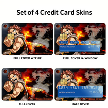 Load image into Gallery viewer, Fairy Tail Natsu Dragneel Credit Card Skins (4-in-1 Pack)