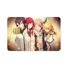 Load image into Gallery viewer, Fairy Tail Natsu Dragneel, Erza Scarlet, Gray Fullbuster, Lucy Heartfilia Credit Card Skins (4-in-1 Pack)