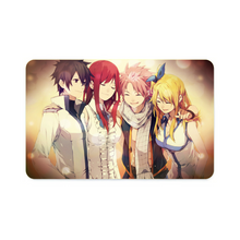 Load image into Gallery viewer, Fairy Tail Natsu Dragneel, Erza Scarlet, Gray Fullbuster, Lucy Heartfilia Credit Card Skins (4-in-1 Pack)