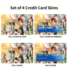 Load image into Gallery viewer, Fairy Tail Natsu Dragneel, Erza Scarlet, Gray Fullbuster, Lucy Heartfilia, Happy Credit Card Skins (4-in-1 Pack)