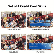 Load image into Gallery viewer, Fairy Tail Natsu Dragneel, Erza Scarlet, Gray Fullbuster, Lucy Heartfilia, Happy Credit Card Skins (4-in-1 Pack)