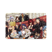 Load image into Gallery viewer, Fairy Tail Natsu Dragneel, Erza Scarlet, Gray Fullbuster, Lucy Heartfilia, Happy Credit Card Skins (4-in-1 Pack)