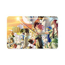Load image into Gallery viewer, Fairy Tail Natsu Dragneel, Erza Scarlet, Gray Fullbuster, Lucy Heartfilia, Happy Credit Card Skins (4-in-1 Pack)