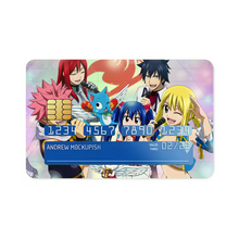 Load image into Gallery viewer, Fairy Tail Natsu Dragneel, Erza Scarlet, Gray Fullbuster, Lucy Heartfilia, Happy Credit Card Skins (4-in-1 Pack)