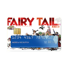 Load image into Gallery viewer, Fairy Tail Natsu Dragneel, Erza Scarlet, Gray Fullbuster, Lucy Heartfilia, Happy Credit Card Skins (4-in-1 Pack)