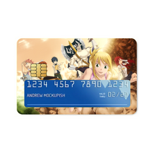 Load image into Gallery viewer, Fairy Tail Natsu Dragneel, Erza Scarlet, Gray Fullbuster, Lucy Heartfilia, Happy Credit Card Skins (4-in-1 Pack)
