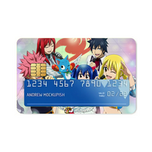Load image into Gallery viewer, Fairy Tail Natsu Dragneel, Erza Scarlet, Gray Fullbuster, Lucy Heartfilia, Happy Credit Card Skins (4-in-1 Pack)