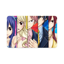 Load image into Gallery viewer, Fairy Tail Natsu Dragneel, Erza Scarlet, Gray Fullbuster, Lucy Heartfilia, Wendy Marvell Credit Card Skins (4-in-1 Pack)