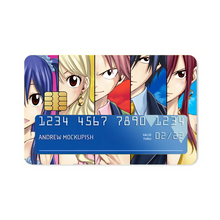 Load image into Gallery viewer, Fairy Tail Natsu Dragneel, Erza Scarlet, Gray Fullbuster, Lucy Heartfilia, Wendy Marvell Credit Card Skins (4-in-1 Pack)