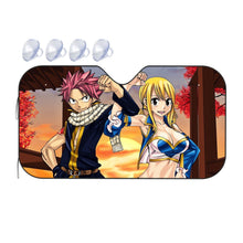 Load image into Gallery viewer, Fairy Tail Natsu Dragneel, Lucy Heartfilia  Car Sunshade