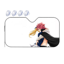 Load image into Gallery viewer, Fairy Tail Natsu Dragneel, Lucy Heartfilia  Car Sunshade