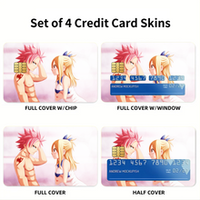 Load image into Gallery viewer, Fairy Tail Natsu Dragneel, Lucy Heartfilia Credit Card Skins (4-in-1 Pack)