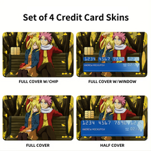 Load image into Gallery viewer, Fairy Tail Natsu Dragneel, Lucy Heartfilia Credit Card Skins (4-in-1 Pack)