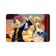 Load image into Gallery viewer, Fairy Tail Natsu Dragneel, Lucy Heartfilia Credit Card Skins (4-in-1 Pack)