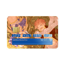 Load image into Gallery viewer, Fairy Tail Natsu Dragneel, Lucy Heartfilia Credit Card Skins (4-in-1 Pack)