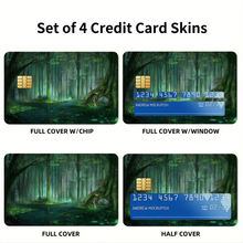 Load image into Gallery viewer, Fantasy Forest Credit Card Skins (4-in-1 Pack)