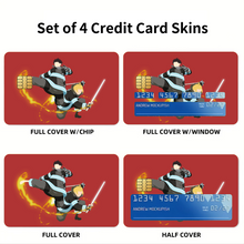 Load image into Gallery viewer, Fire Force Minimalistfor Desktop Credit Card Skins (4-in-1 Pack)