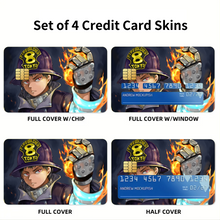 Load image into Gallery viewer, Fire Force Shinra Kusakabe Credit Card Skins (4-in-1 Pack)