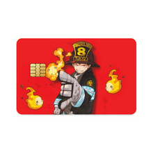Load image into Gallery viewer, Fire Force Shinra Kusakabe Credit Card Skins (4-in-1 Pack)