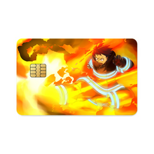 Load image into Gallery viewer, Fire Force Shinra Kusakabe Credit Card Skins (4-in-1 Pack)