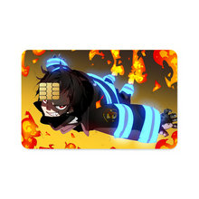 Load image into Gallery viewer, Fire Force Shinra Kusakabe Credit Card Skins (4-in-1 Pack)