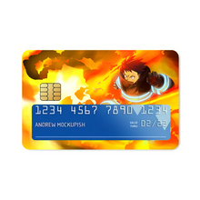 Load image into Gallery viewer, Fire Force Shinra Kusakabe Credit Card Skins (4-in-1 Pack)