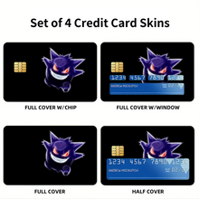 Load image into Gallery viewer, Gengar Credit Card Skins (4-in-1 Pack)