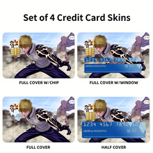Load image into Gallery viewer, Genos and Saitama Credit Card Skins (4-in-1 Pack)