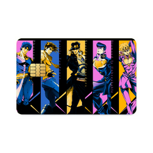 Load image into Gallery viewer, Giorno Giovanna Joseph Joestar Jotaro Kujo Josuke Higashikata and Jonathan Joestar Credit Card Skins (4-in-1 Pack)