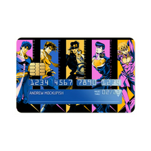 Load image into Gallery viewer, Giorno Giovanna Joseph Joestar Jotaro Kujo Josuke Higashikata and Jonathan Joestar Credit Card Skins (4-in-1 Pack)
