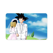 Load image into Gallery viewer, Goku and Chi-Chi Marriage Credit Card Skins (4-in-1 Pack)