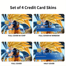 Load image into Gallery viewer, Goku in Super Saiyan 3 mode Credit Card Skins (4-in-1 Pack)