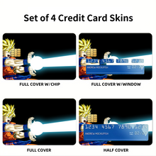 Load image into Gallery viewer, Goku's Kamehameha Wave Credit Card Skins (4-in-1 Pack)