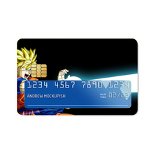 Load image into Gallery viewer, Goku's Kamehameha Wave Credit Card Skins (4-in-1 Pack)