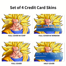 Load image into Gallery viewer, Goku SSJ3 Credit Card Skins (4-in-1 Pack)