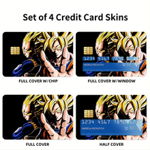 Load image into Gallery viewer, Goku & Vegeta Credit Card Skins (4-in-1 Pack)