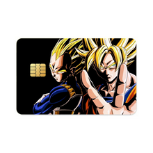 Load image into Gallery viewer, Goku & Vegeta Credit Card Skins (4-in-1 Pack)