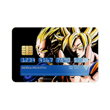 Load image into Gallery viewer, Goku & Vegeta Credit Card Skins (4-in-1 Pack)