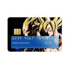 Load image into Gallery viewer, Goku & Vegeta Credit Card Skins (4-in-1 Pack)